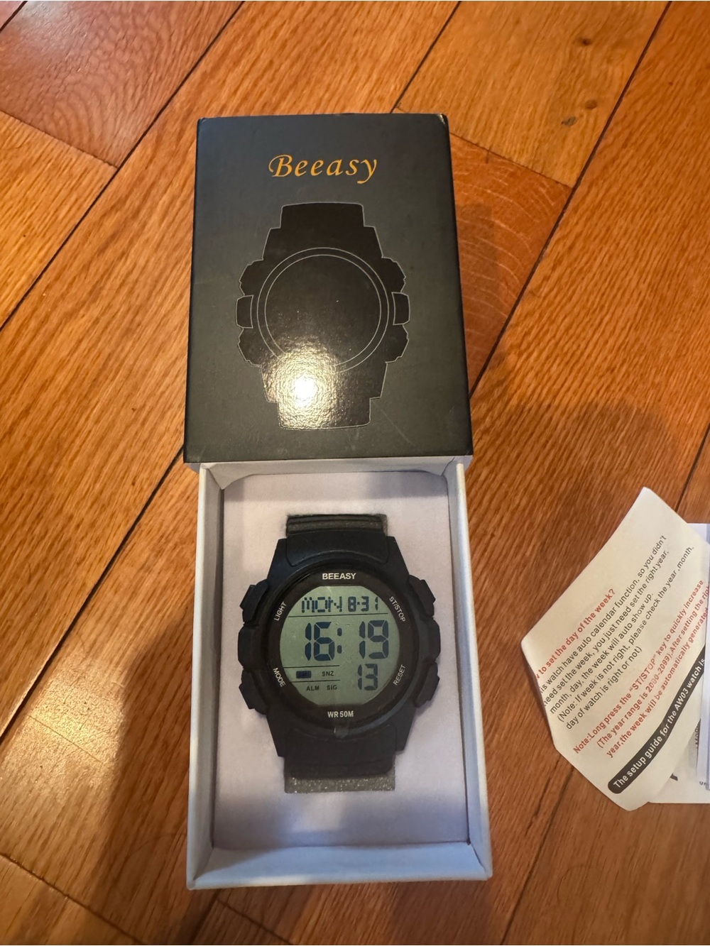 Beeasy AW03 Men's Digital Sports Watch - Black, New in Box
